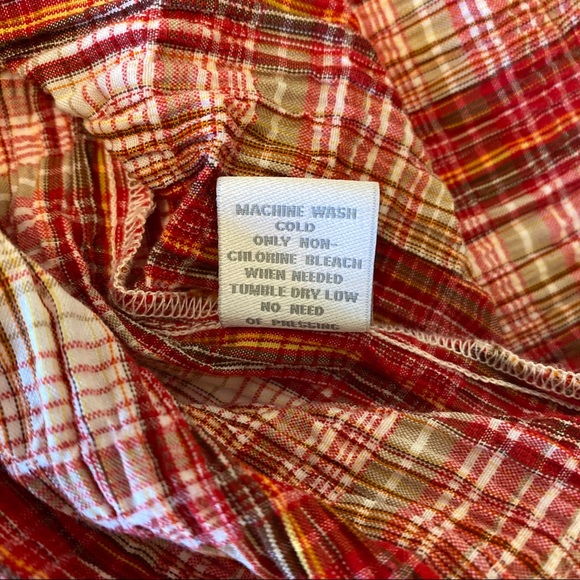 Dress barn Women's Striped Crinkly Button Shirt - Picture 9 of 9